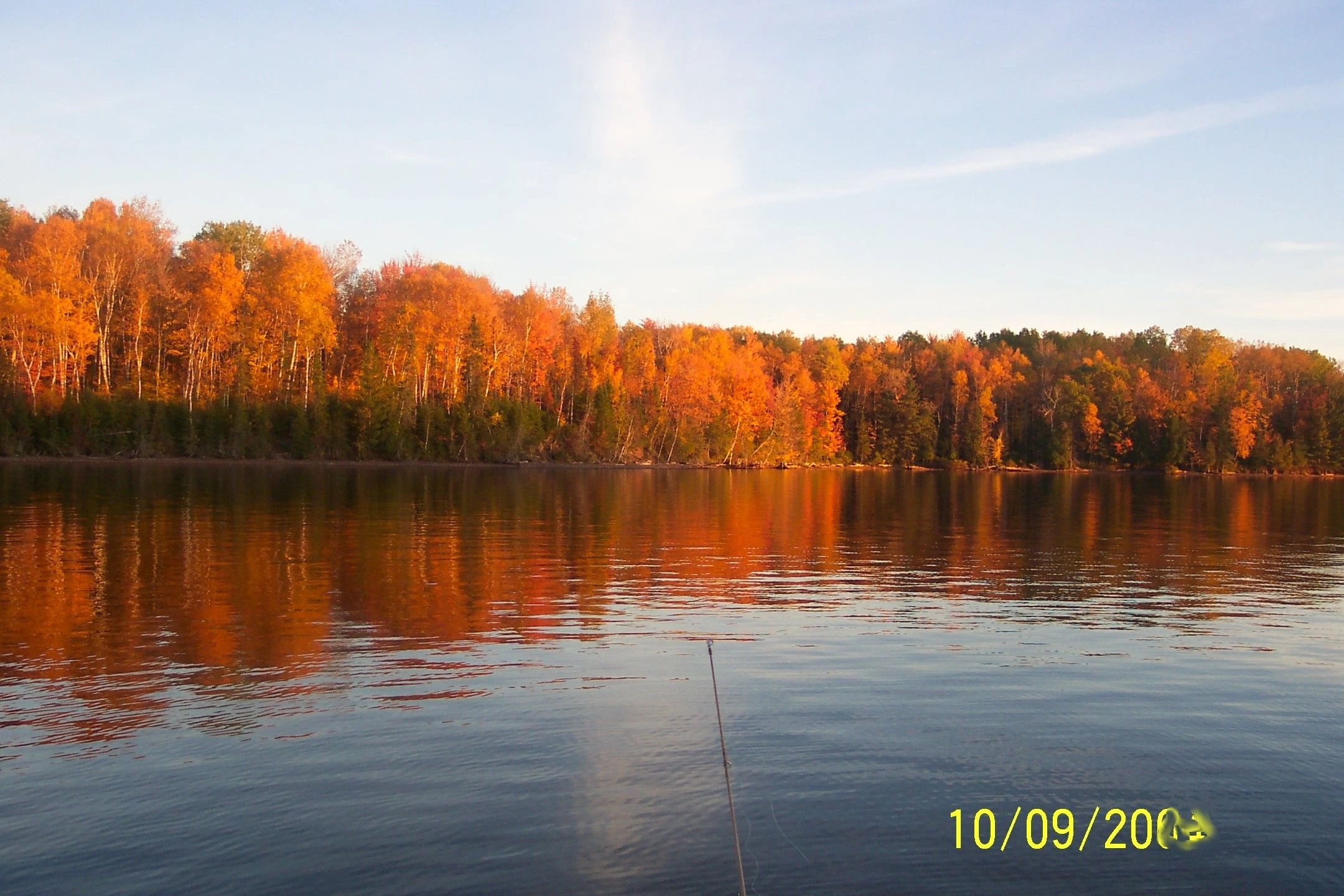 Autumn lake landscape