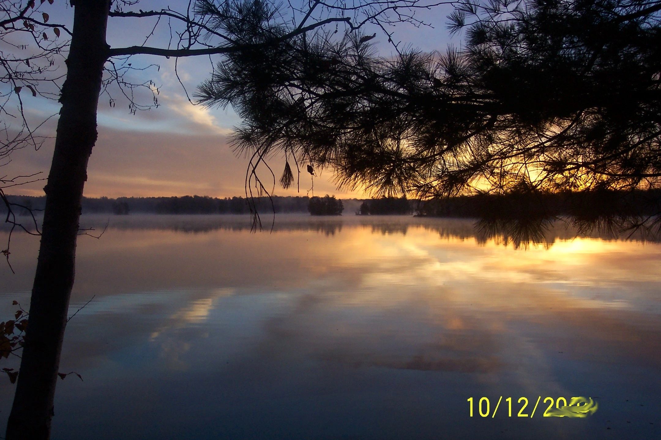 Sunset over the lake